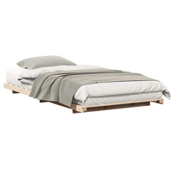 Bedframe 100x220cm Massief Grenen | Retourdeal 34% Korting, Huis en Inrichting, Slaapkamer | Bedden, 100 cm, Eenpersoons, Bruin
