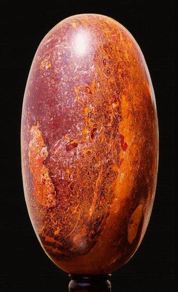 14,19 kg Grote Calligraphy Jaspis Lingam: Natuurlijke