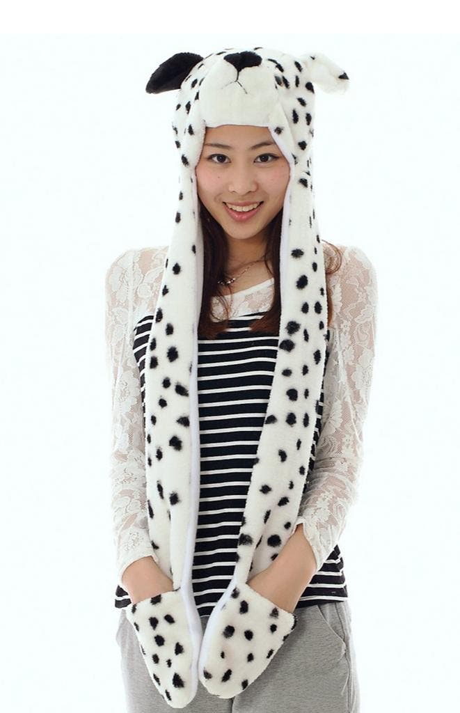 Muts Wanten Dalmatier Sjaalmuts met Oortjes Zwart Wit Hond B, Kinderen en Baby's, Kinderkleding | Mutsen, Sjaals en Handschoenen