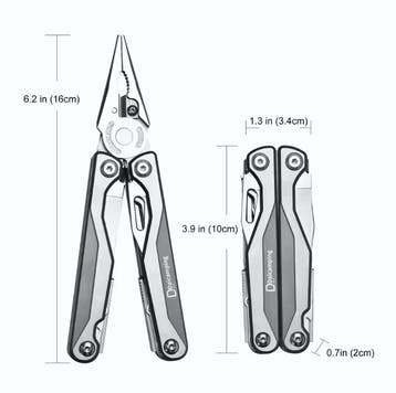 Multitool Tang Titanium Opvouwbaar met Mes Schaar Bits, Verzenden, Nieuw