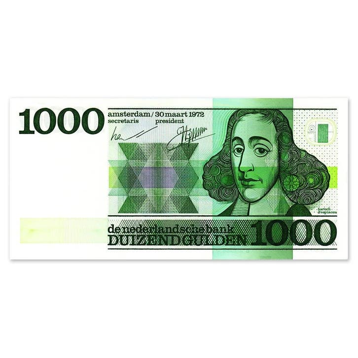 1000 Gulden Spinoza 1972 ZFr+, Postzegels en Munten, Bankbiljetten | Nederland, Verzenden