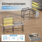 Gaming bureau - Gaming desk - Gaming tafel - 150x100 cm - Gr, Verzenden, Zo goed als nieuw
