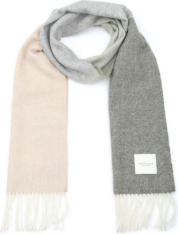 Profuomo Sjaal Lamswol Groen Beige maat one size Heren, Verzenden, Nieuw, Profuomo