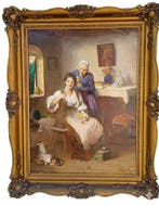 Mozart Rottmann (1864-1961) - Alla toeletta, Antiek en Kunst