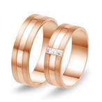 Actie trouwringen in 8/14/18 karaat roségoud per paar van..., Sieraden, Tassen en Uiterlijk, Ringen, Verzenden, Nieuw