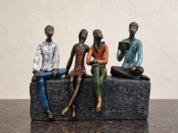 sculptuur, The Gathering - figuratieve design sculptuur met