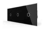 Livolo 3-Voudige Puls Touch Schakelaar | Zwart Glas |, Doe-het-zelf en Verbouw, Elektra en Kabels, Ophalen of Verzenden, Nieuw