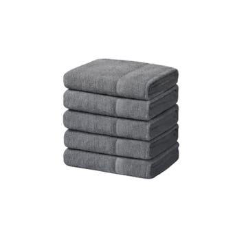 Handdoeken 70×140 cm – Set van 5 – 400 g/m² - Antraciet, Verzenden, Nieuw