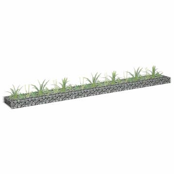 vidaXL Gabion plantenbak verhoogd 270x30x10 cm, Tuin en Terras, Minder dan 30 cm, 100 cm of meer, Verzenden, Nieuw