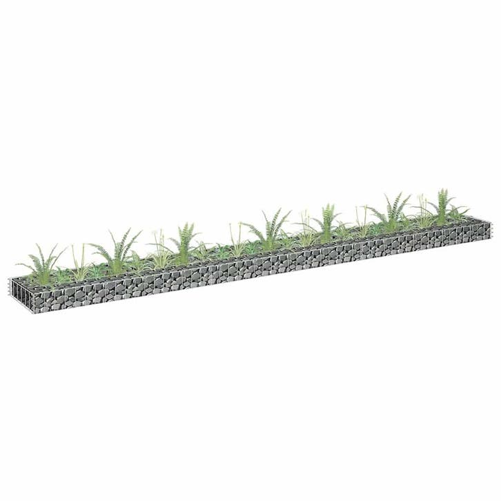 vidaXL Gabion plantenbak verhoogd 270x30x10 cm, Tuin en Terras, Bloembakken en Plantenbakken, 100 cm of meer, Nieuw, Metaal, Minder dan 30 cm