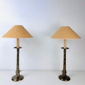 Tafellamp (2) - Zware uitvoering set Kullmann lampen -
