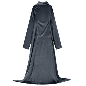 vidaXL Deken hoodie Marineblauw F Flanel, Verzenden, Nieuw