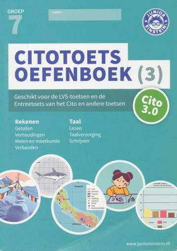 Junior Einstein Citotoets oefenboek deel 3 groep 7 (per stuk, Boeken, Verzenden, Nieuw