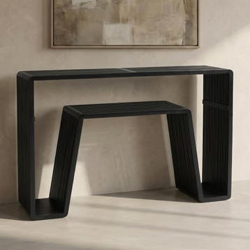 *WOONWINKEL* Sidetable Van Zwarte Latjes, Verzenden, Nieuw