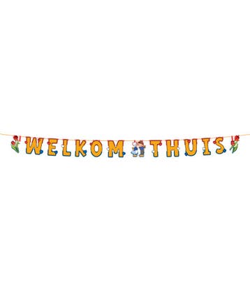 Letterbanner Welkom Thuis Cartoon Holland (3m), Ophalen of Verzenden, Nieuw