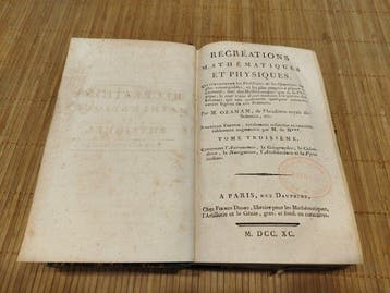 M.Ozanam - Récréation mathématiques et physiques - 1790, Antiek en Kunst