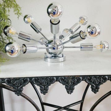 Plafondlamp - Sputnik Design, Negen Fittingen, 1980 -, Antiek en Kunst