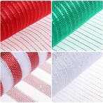 Decomesh metallic wit zilverdraad 26 cm rol 9 meter voor, Ophalen of Verzenden, Nieuw