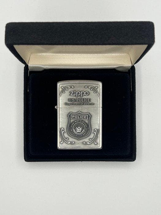 Zippo, No Reserve Price - US. POLICE Department of Defense, Verzamelen, Rookartikelen, Aanstekers en Luciferdoosjes