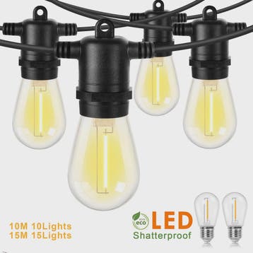 50FT Slinger LED Verlichting Buiten - Dimbare, Kopppelbare e, Huis en Inrichting, Lampen | Hanglampen, Verzenden, Nieuw