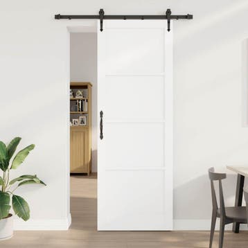 vidaXL Schuifdeur ORKDAL 83 x 232 cm Massief grenenhout Wit, Verzenden, Nieuw