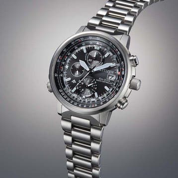 Citizen - Citizen Crono Pilot Acciaio Radiocontrollato Blak, Sieraden, Tassen en Uiterlijk, Nieuw
