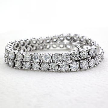 Zonder minimumprijs - Armband - 14 karaat Witgoud - 4.75ct., Nieuw