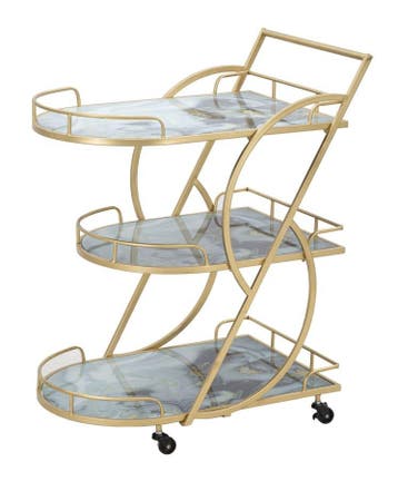 TROLLEY MARMER GLAS MIX CM71X45,5X84,5 - 1425180000, Ophalen of Verzenden, Nieuw