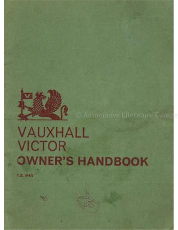 1964 VAUXHALL VICTOR INSTRUCTIEBOEKJE ENGELS