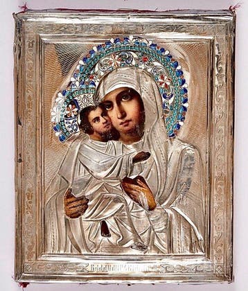 Icoon - Moeder Gods van Vladimir - .840 zilver - Master Icon