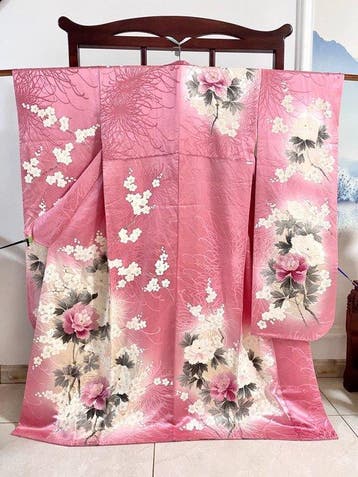 Japanse furisode kimono - Zijde - Japan - Shwa periode