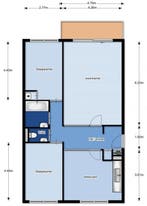 Te Huur 2 Kamer Appartement Rijnauwenstraat In Breda, Huizen en Kamers, Huizen te huur, Noord-Brabant, Direct bij eigenaar, Breda