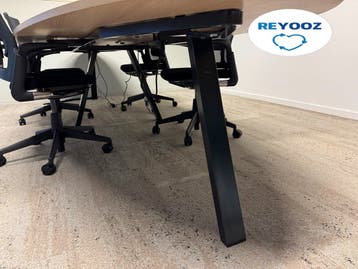 Ahrend Balance vergadertafel 400x140cm - ovaal - grijs e..., Nieuw in verpakking