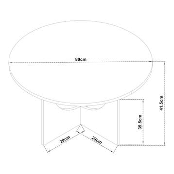 Salontafel Rindal rond eikenkleurig 80x41,5 cm [en.casa], Huis en Inrichting, Tafels | Salontafels, Verzenden, Nieuw