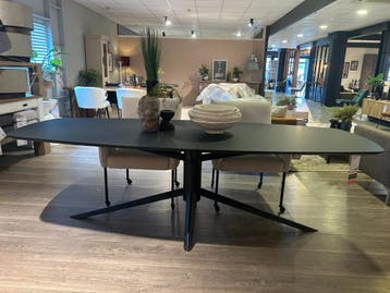 Eettafel Dutchz 2203 Zwart - House of Dutchz, Nieuw, 150 tot 200 cm, Modern, 50 tot 100 cm