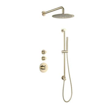 Sani Royal Pro Inbouw Regendouche Goud Geborsteld Messing, Nieuw
