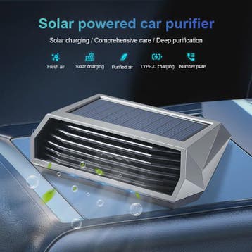 Zonne-energie Auto Luchtzuiveraar met Vibratiesensor - Autom, Verzenden, Nieuw