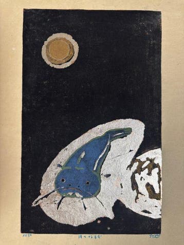 “Moon and Catfish” – Hand-Signed Limited-Edition Japanese