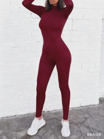 Dames Jumpsuit met O-hals en Rits - Skinny Fit, Lange Mouwen, Kleding | Dames, Verzenden, Nieuw