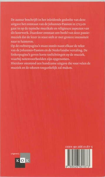 Johannes passion van bach 9789026601873 Kooy, Verzenden, Gelezen, Kooy