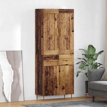 vidaXL buffetkast Oud Hout 69,5 x 34 x 180 cm Bewerkt hout, Minder dan 50 cm, Verzenden, Nieuw, Minder dan 100 cm