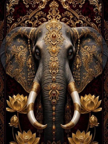 daveY - MODERN REGENCY ELEPHANT - IMPERIAL GANESHA, Nieuw