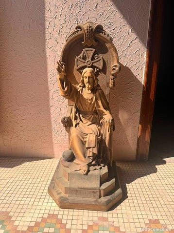 sculptuur, Figura Sagrado Corazón de Jesus - 85 cm - Hars,