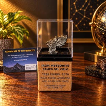Prachtige Campo Del Cielo ijzer meteoriet - Op mooie sokkel