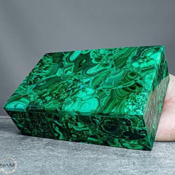 Natuurlijke malachietschatkist – zeldzaam uniek exemplaar