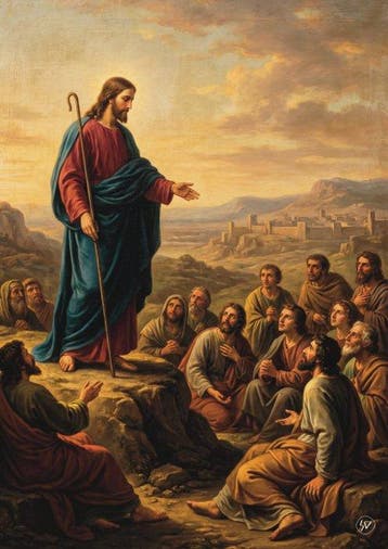 SDIMART - Jesus Christ Teaching the Apostles Oil Style
