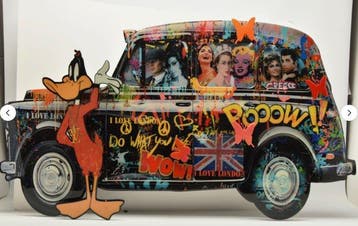 Uri Dushy (1963) - Multicoloured Car, Antiek en Kunst