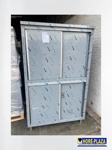 RVS opslagkast | 2M HOOG | schuifdeuren | horeca RVS, Nieuw zonder verpakking, RVS Meubilair