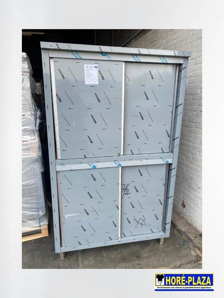 RVS opslagkast | 2M HOOG | schuifdeuren | horeca RVS, Zakelijke goederen, Horeca | Keukenapparatuur, Nieuw zonder verpakking, RVS Meubilair