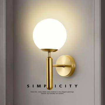 Moderne Glazen Wandlamp Messingkleur Met E27, Verzenden, Nieuw